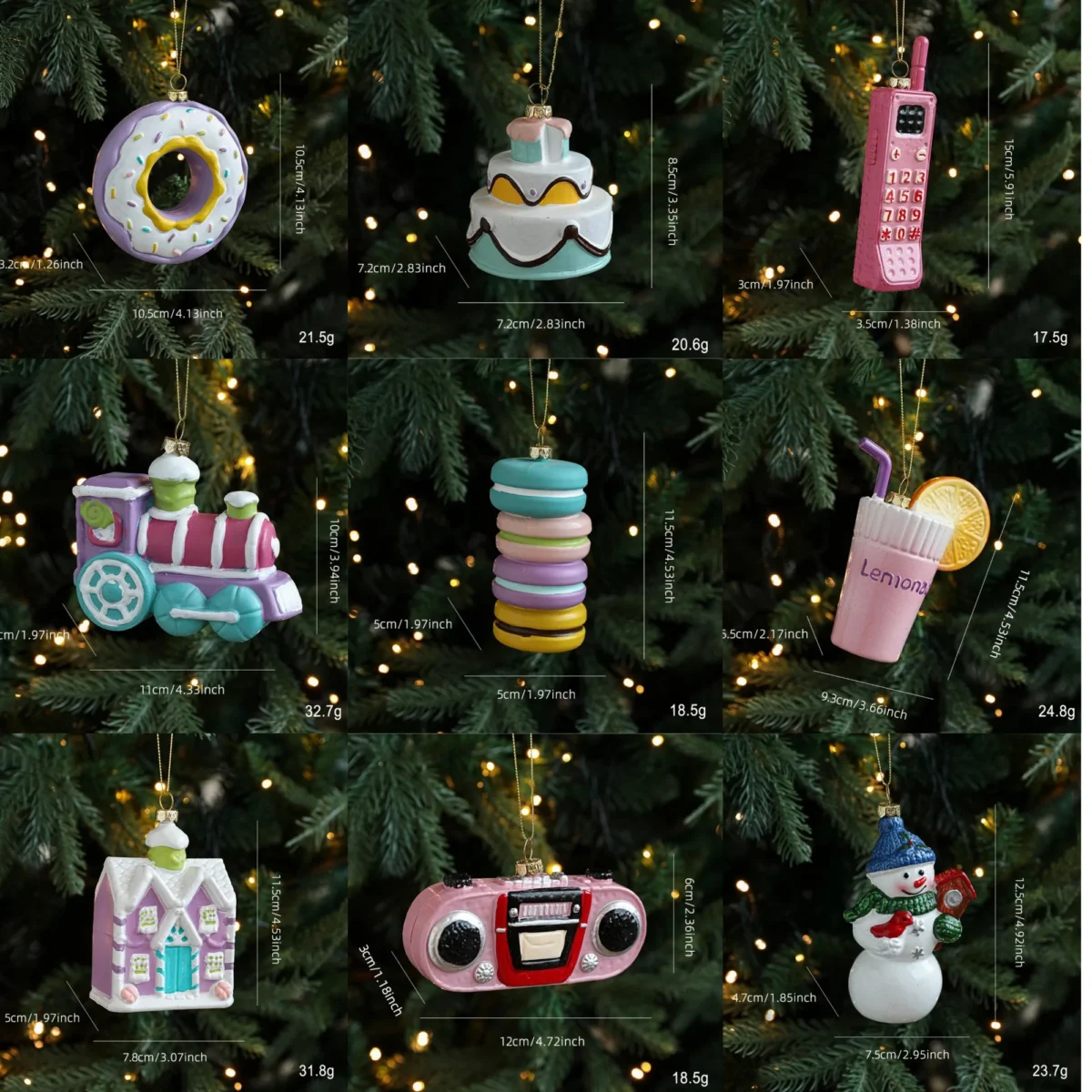 Festive Macaron Ice Cream Snowman Ornaments to Brighten Holiday Decor