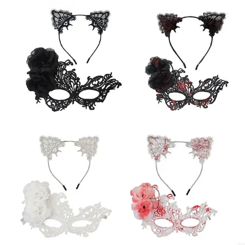Versatile 2025 Masquerade Mask with Fun Cat Ears for Stunning Performances