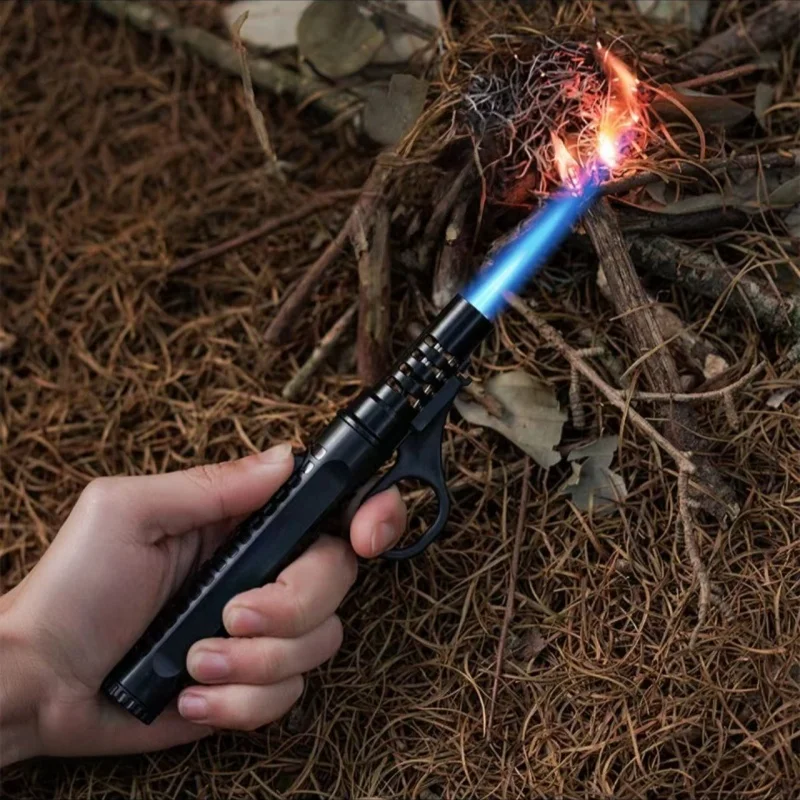 Reliable Portable Jet Flame Lighter for Windy Outdoor Camping and BBQs