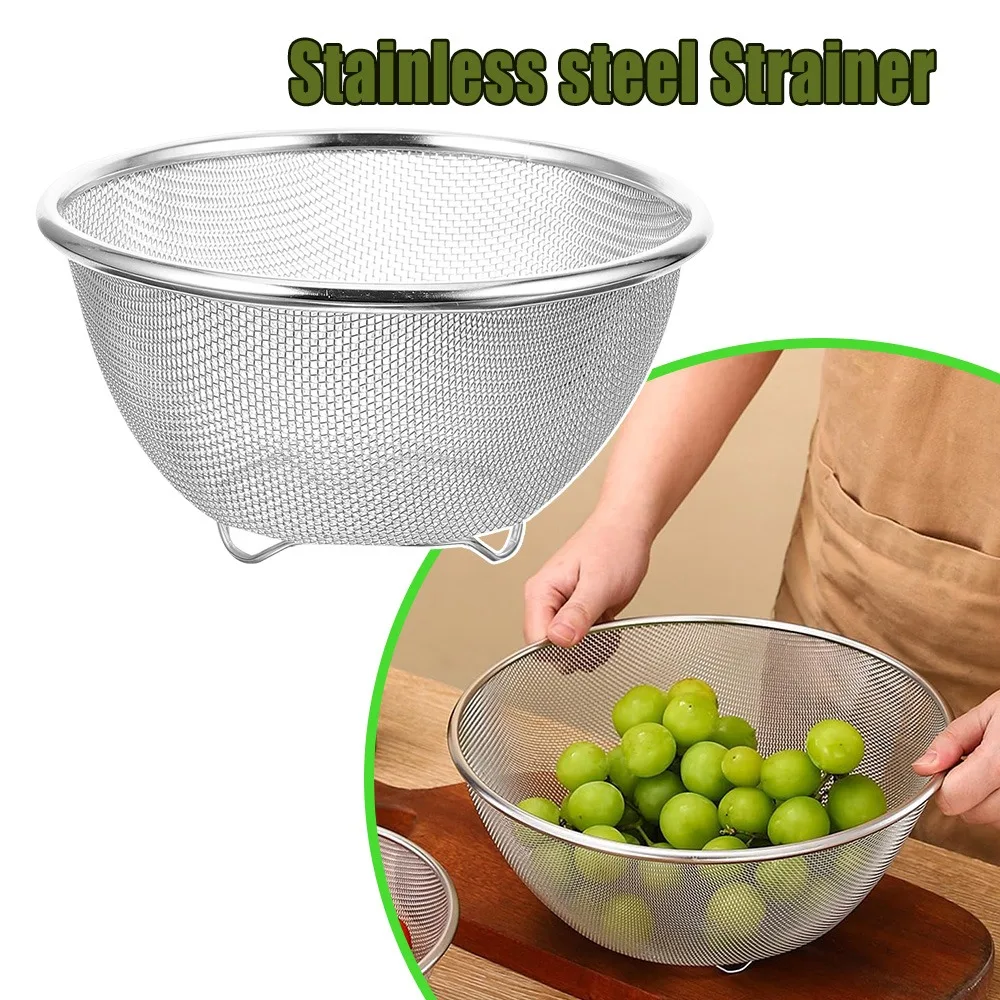 In-Depth Review & Buyer Guide: Stainless Steel Mesh Sieve Draining Basket Household Kitchen for Washing Rice Vegetables Fruits Multi Function Easy Clean – Product Review